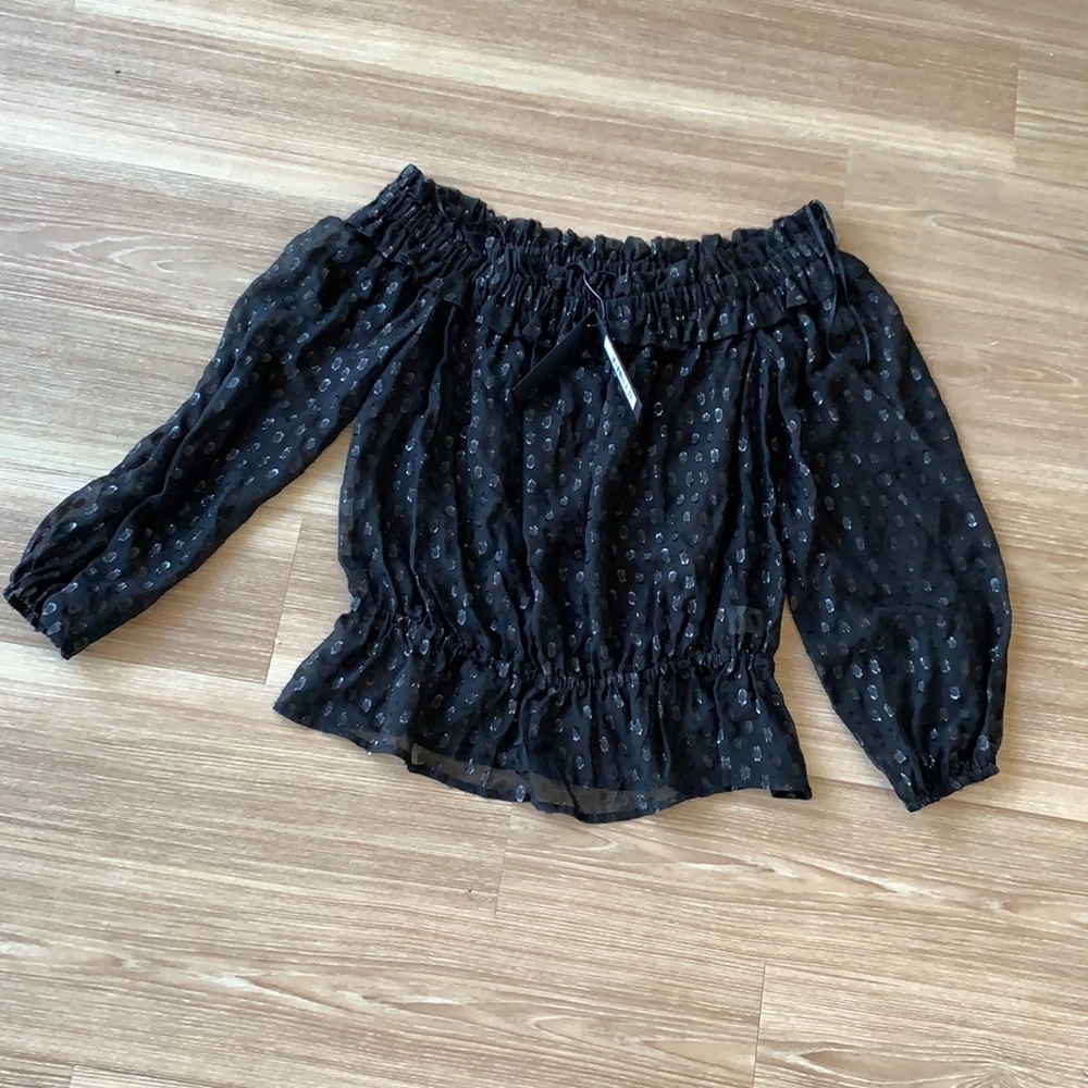 Chelsea & Walker silk & metallic blend blouse